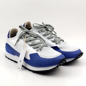 Greats Pronto Knit White Cobalt blue sneakers